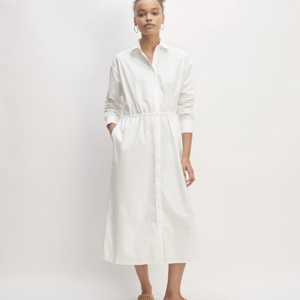 🆕EVERLANE The Supima® Cotton Midi Shirt Dress - Picture 11 of 12